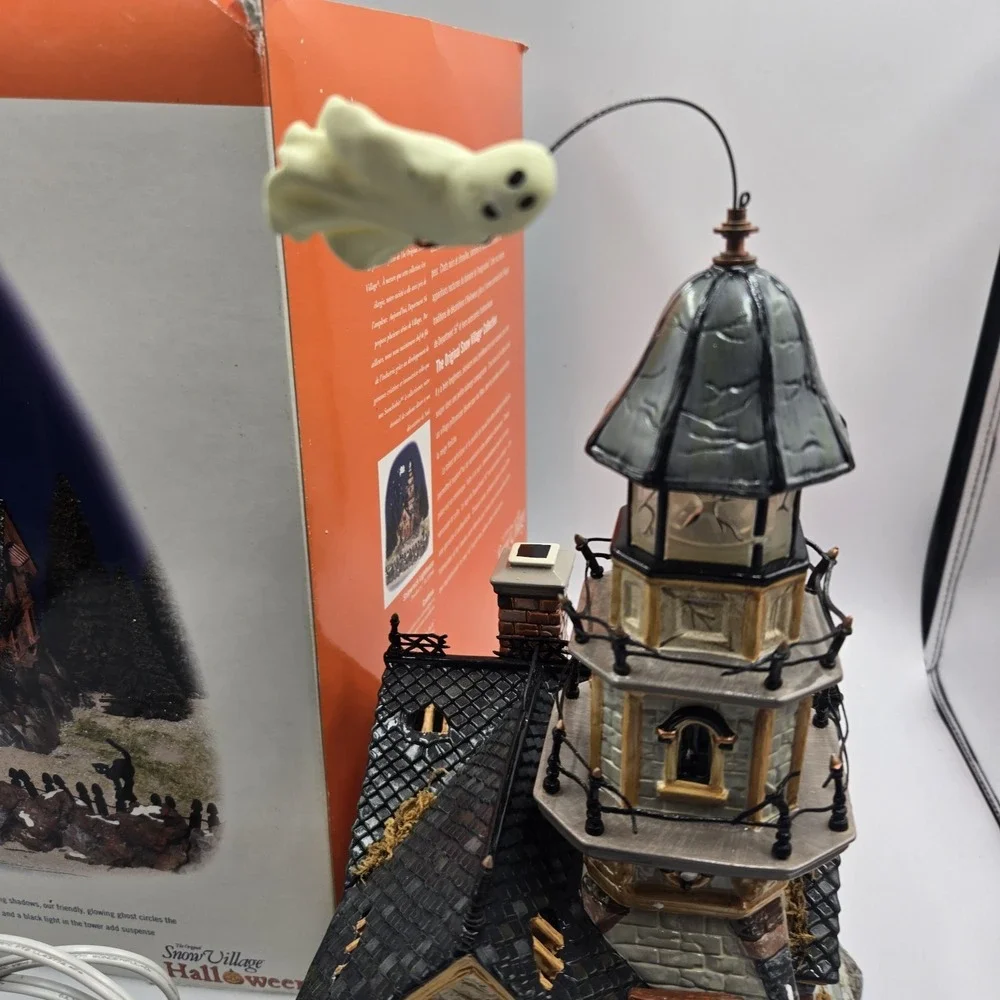 Dept 56 Halloween Village Shipwreck Lighthouse Electronic Lights Works 55088 NOS